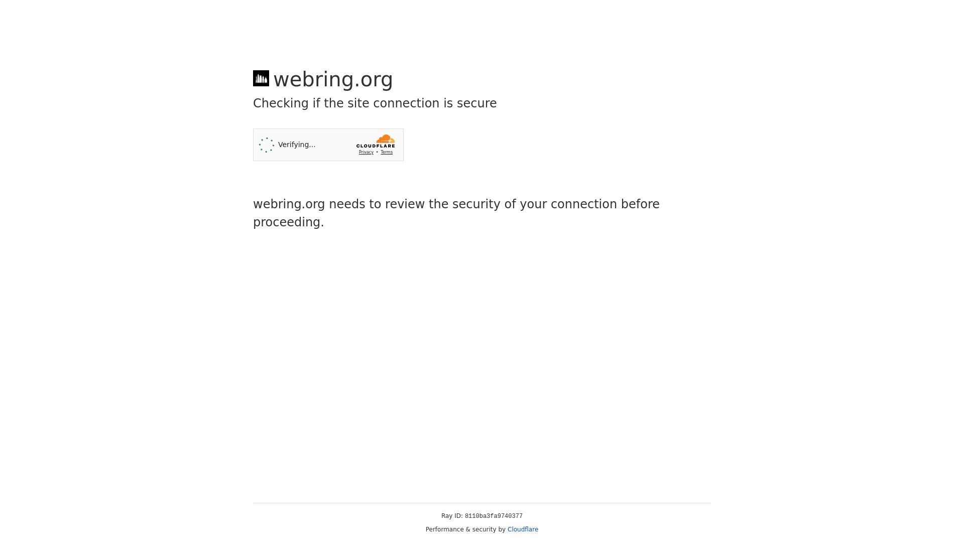 Stato del sito web webring.org è   ONLINE