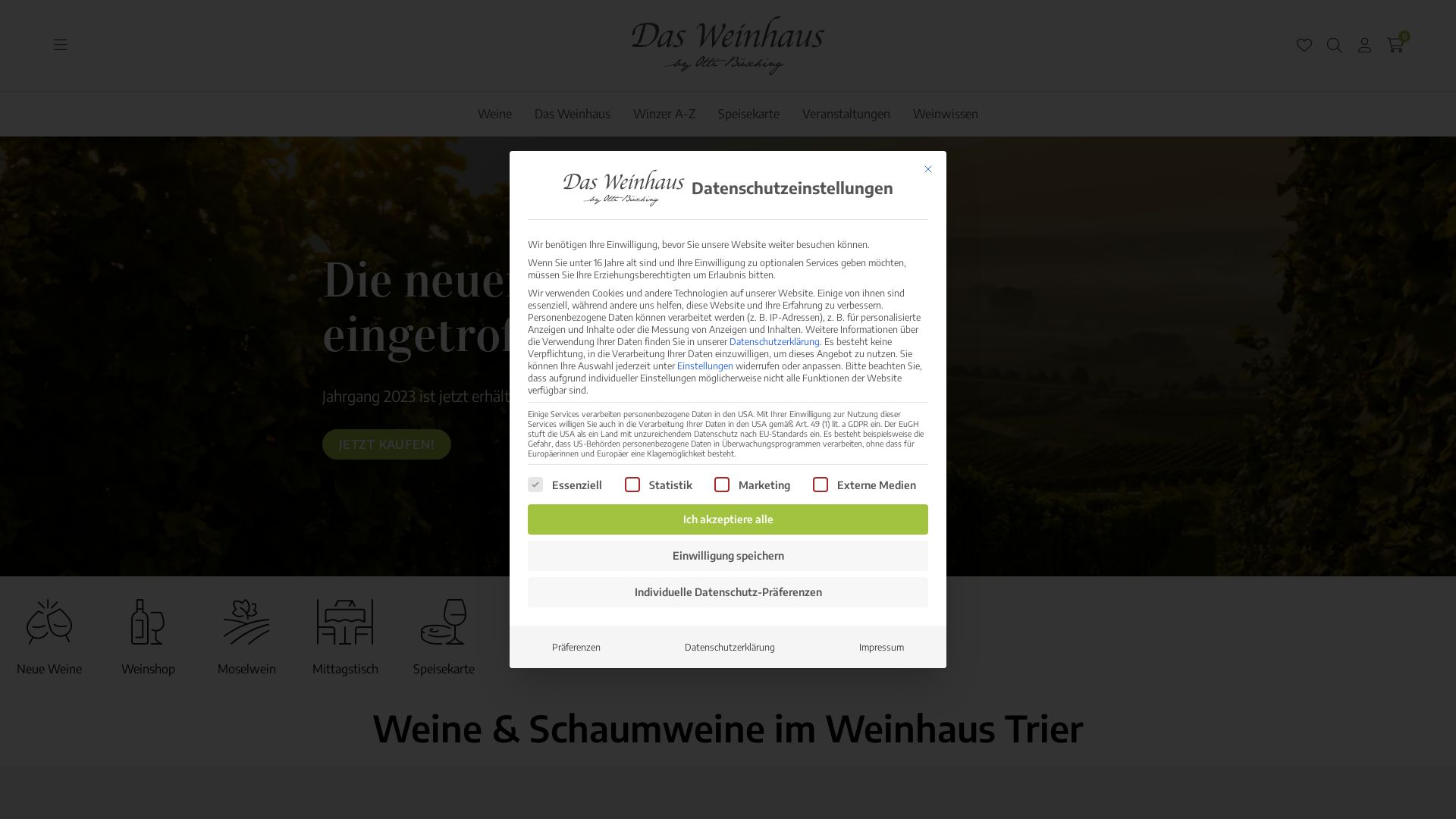 Stato del sito web weinhaus-trier.de è   ONLINE