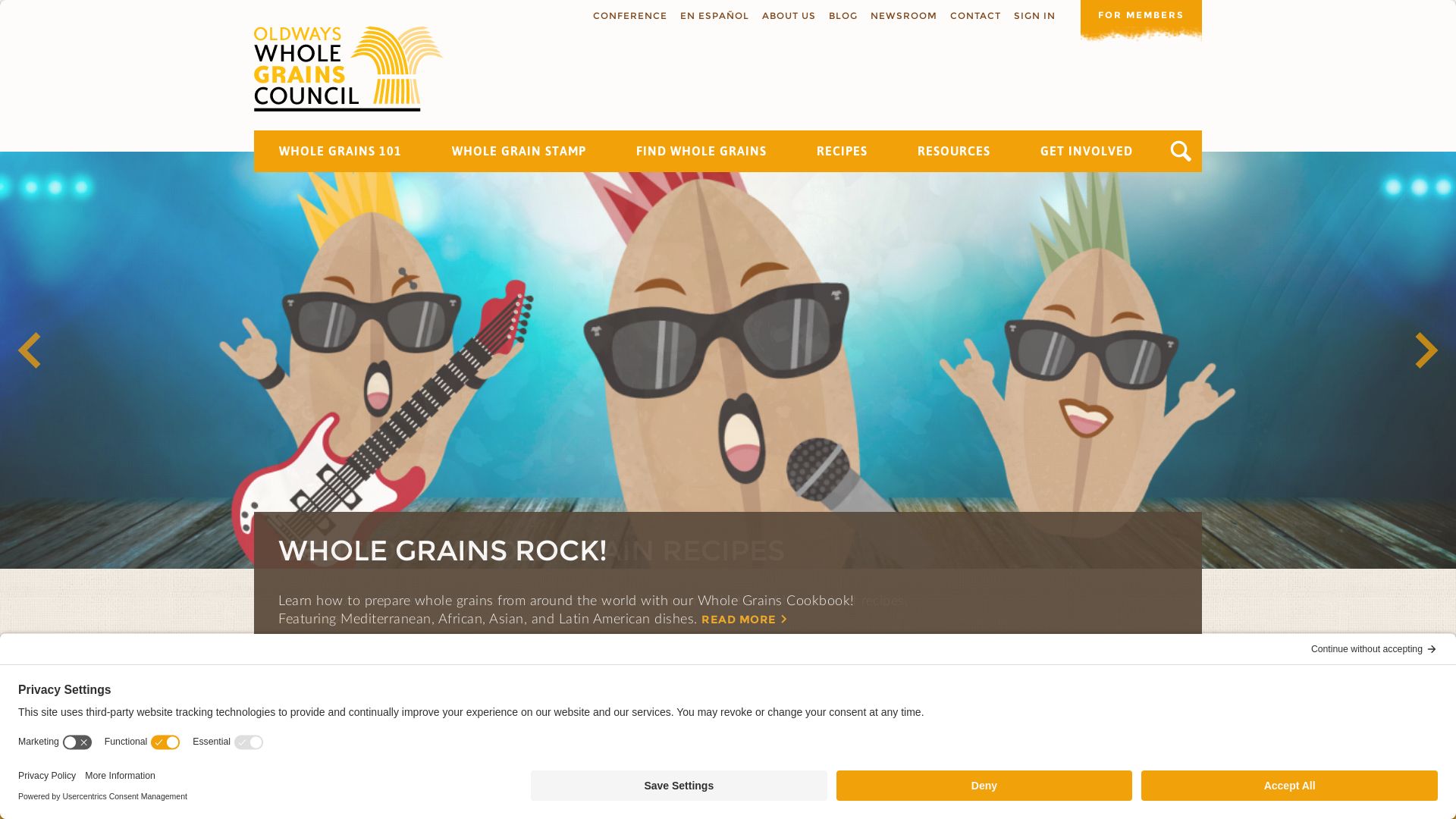 Stato del sito web wholegrainscouncil.org è   ONLINE