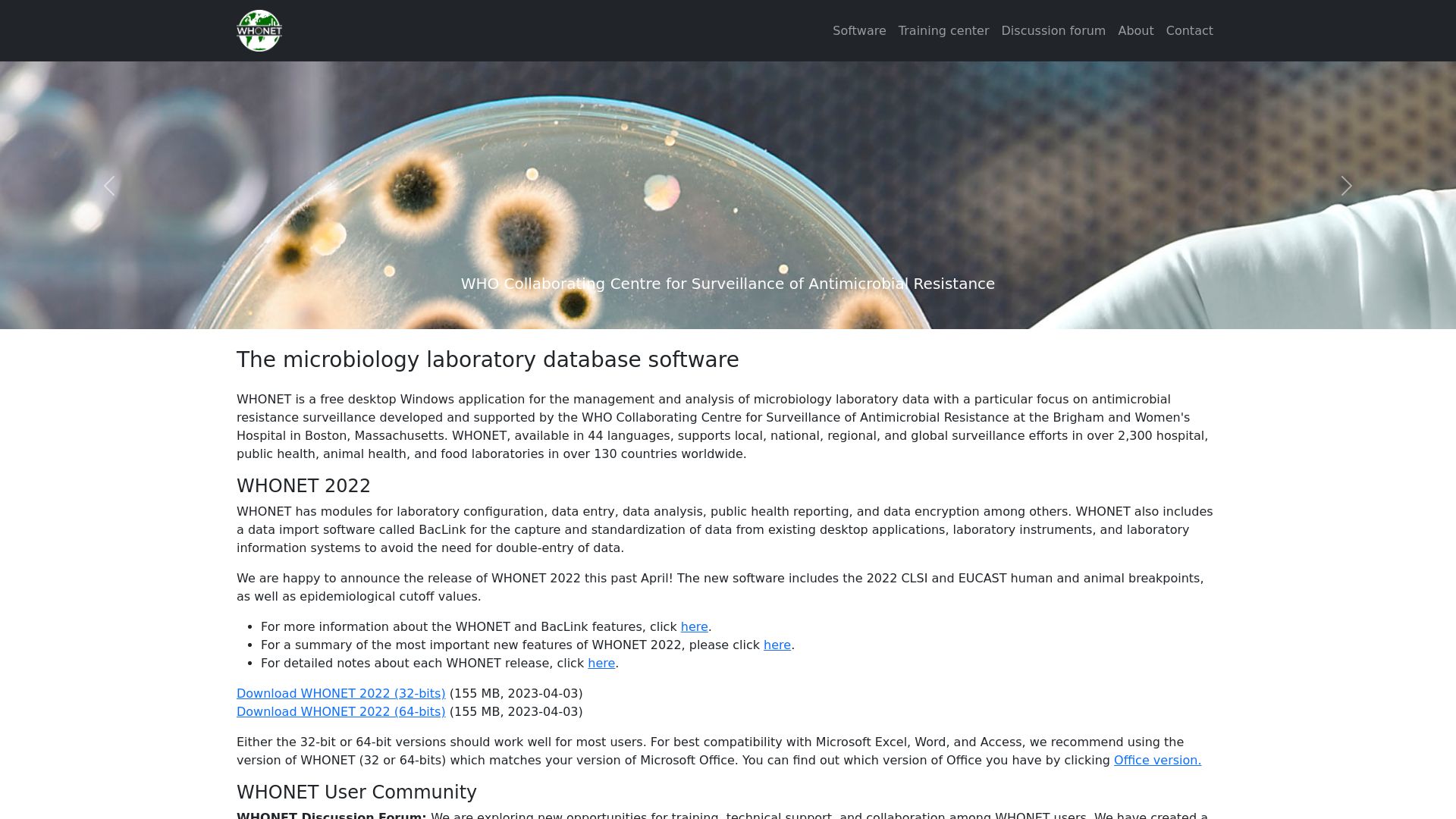 Stato del sito web whonet.org è   ONLINE