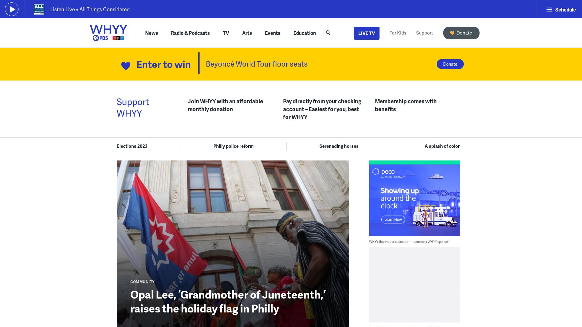 Stato del sito web whyy.org è   ONLINE