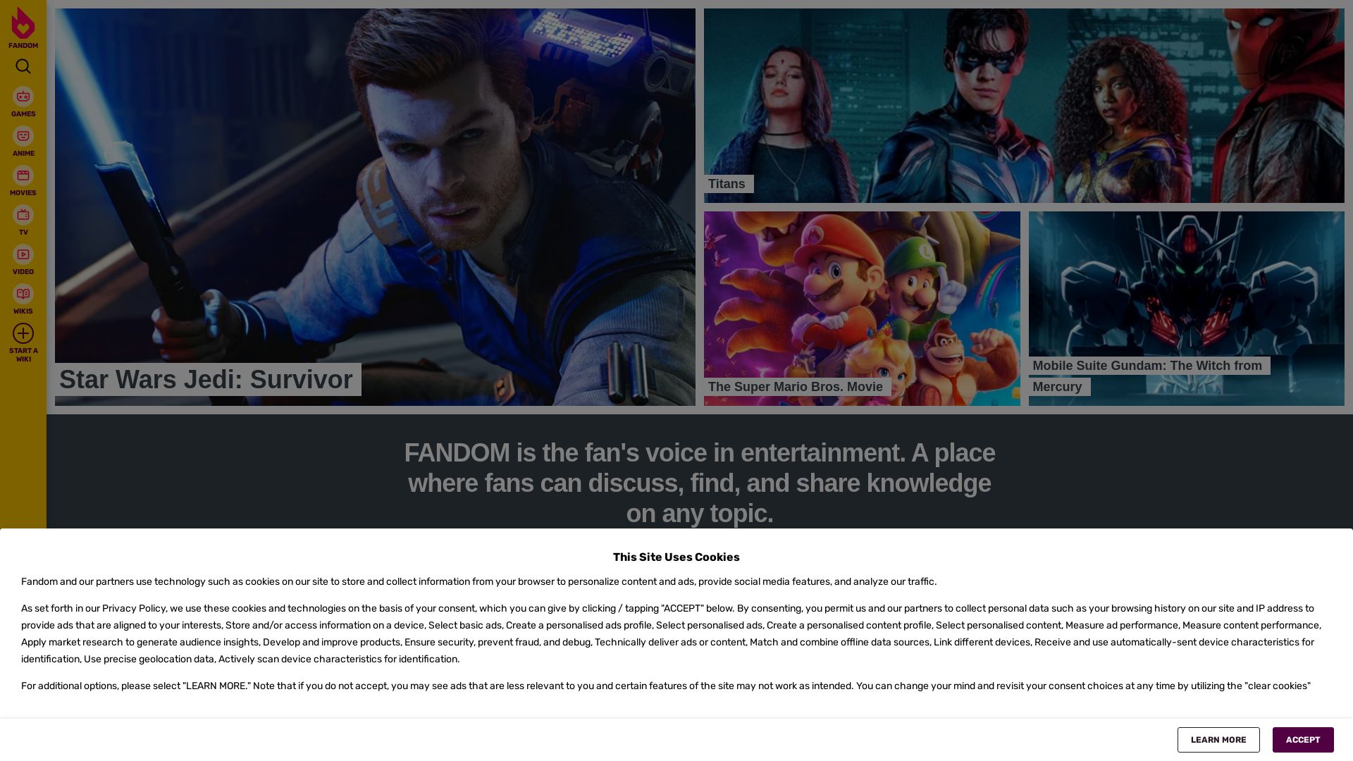 Stato del sito web wikia.com è   ONLINE