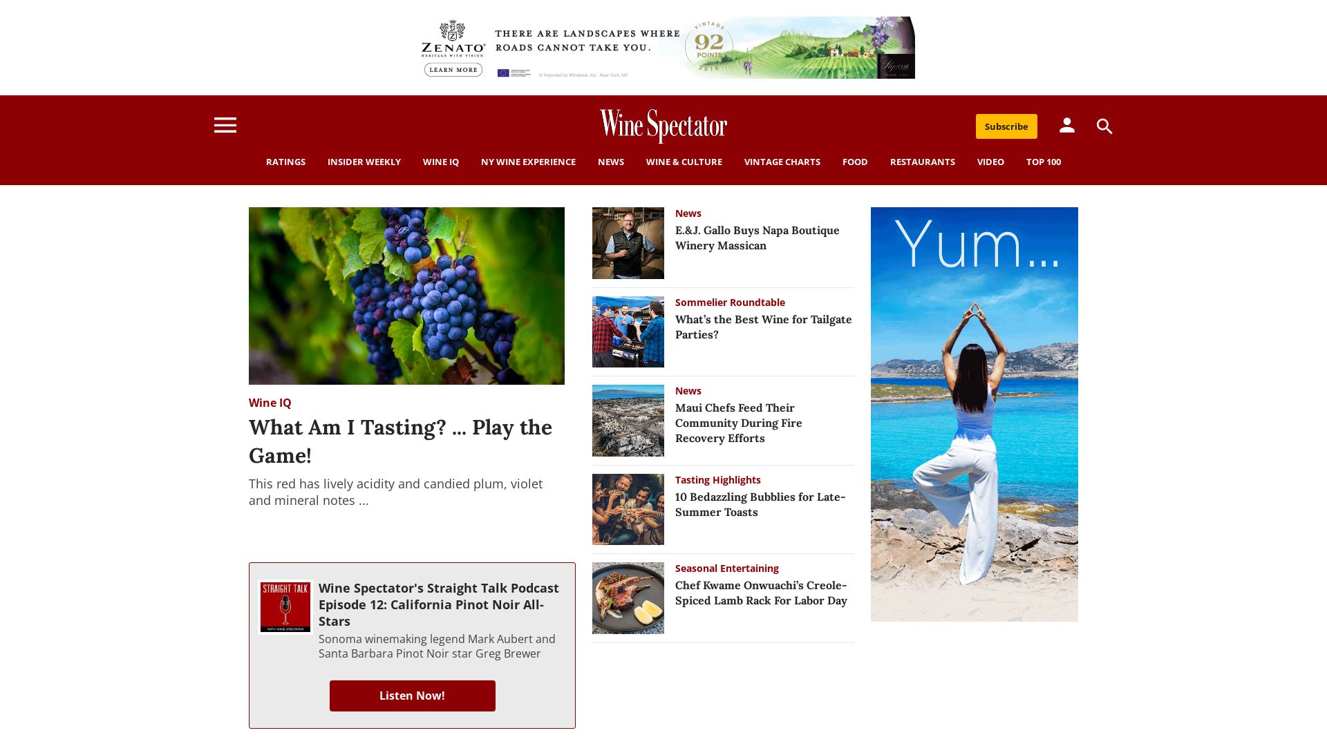 Stato del sito web winespectator.com è   ONLINE