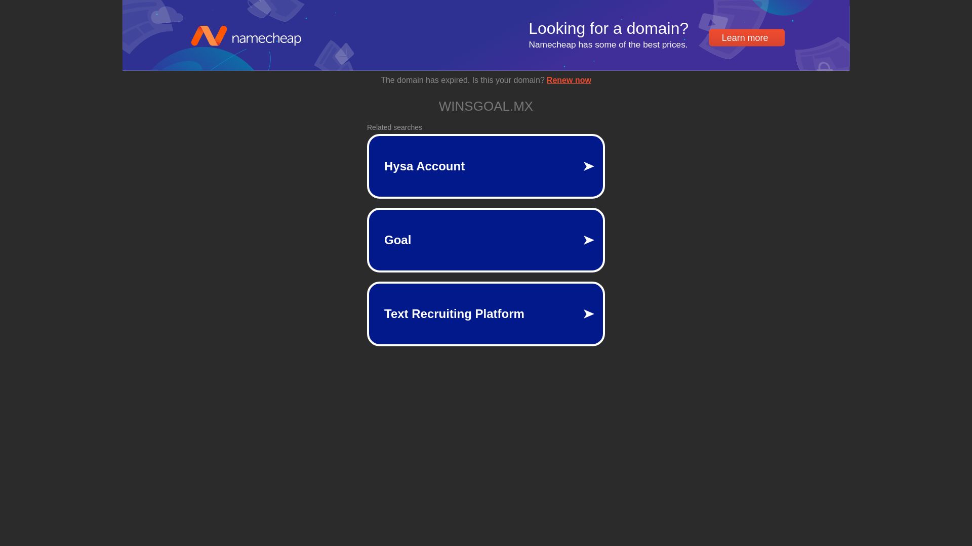 Stato del sito web winsgoal.mx è   ONLINE