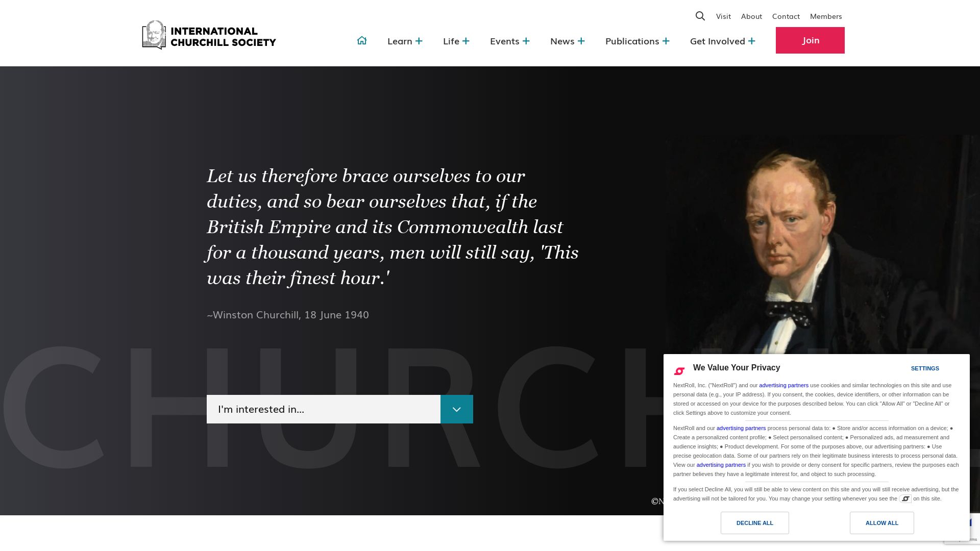 Stato del sito web winstonchurchill.org è   ONLINE