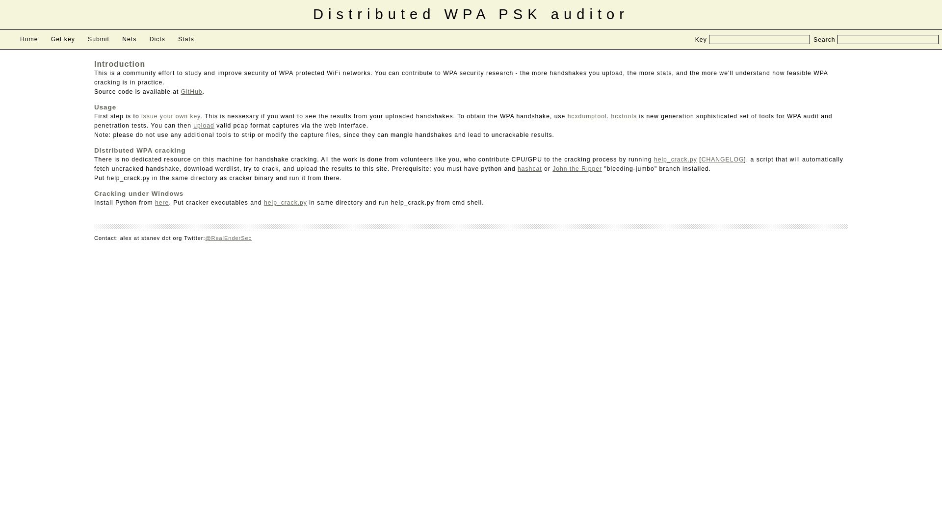 Stato del sito web wpa-sec.stanev.org è   ONLINE