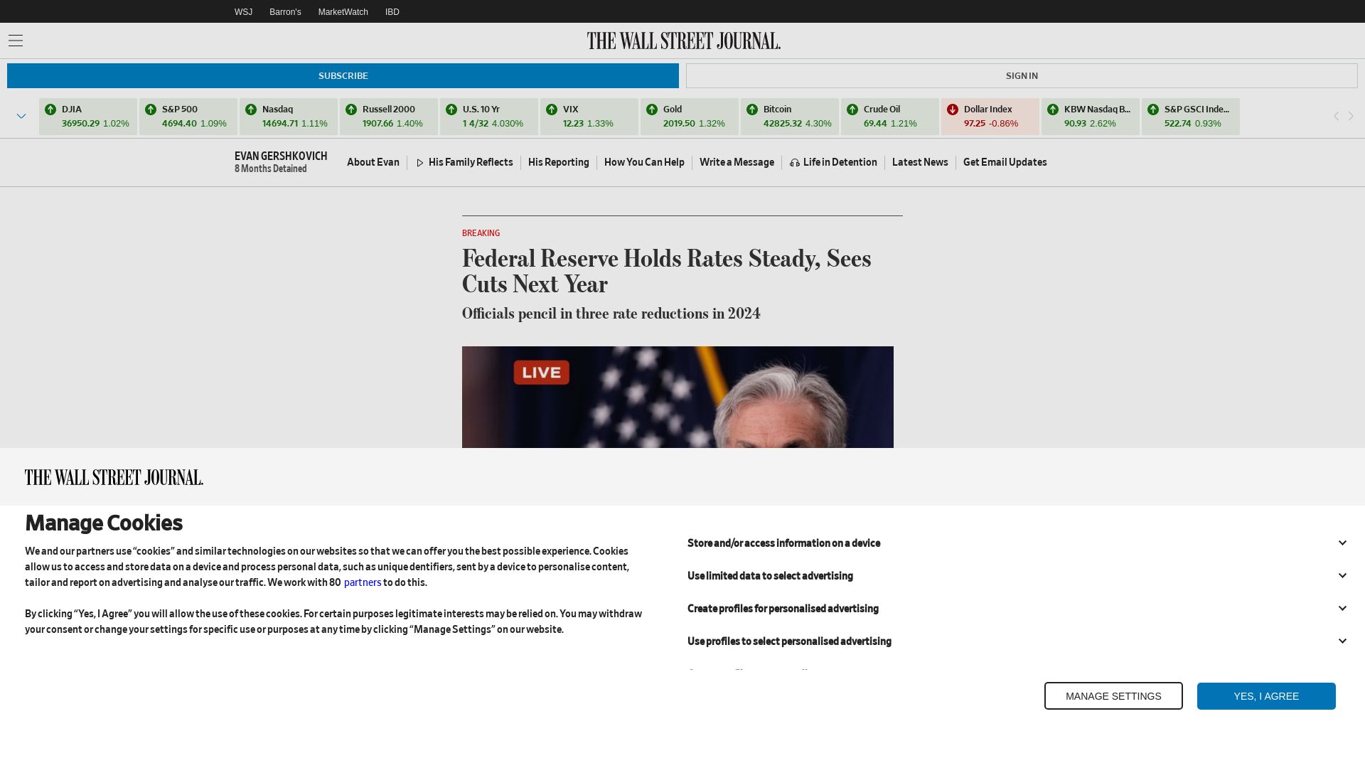 Stato del sito web wsj.com è   ONLINE