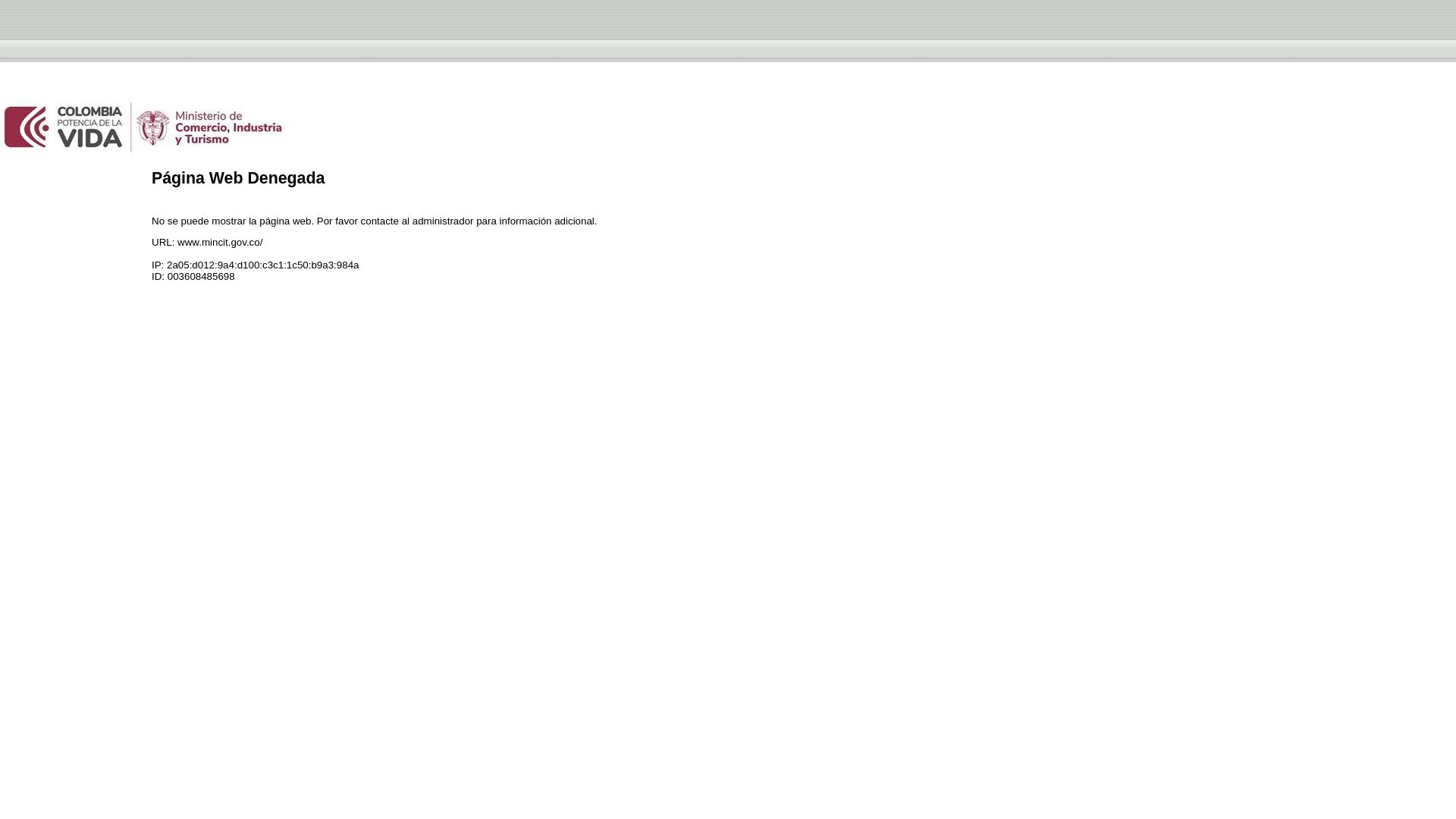 Stato del sito web www.mincit.gov.co è   ONLINE