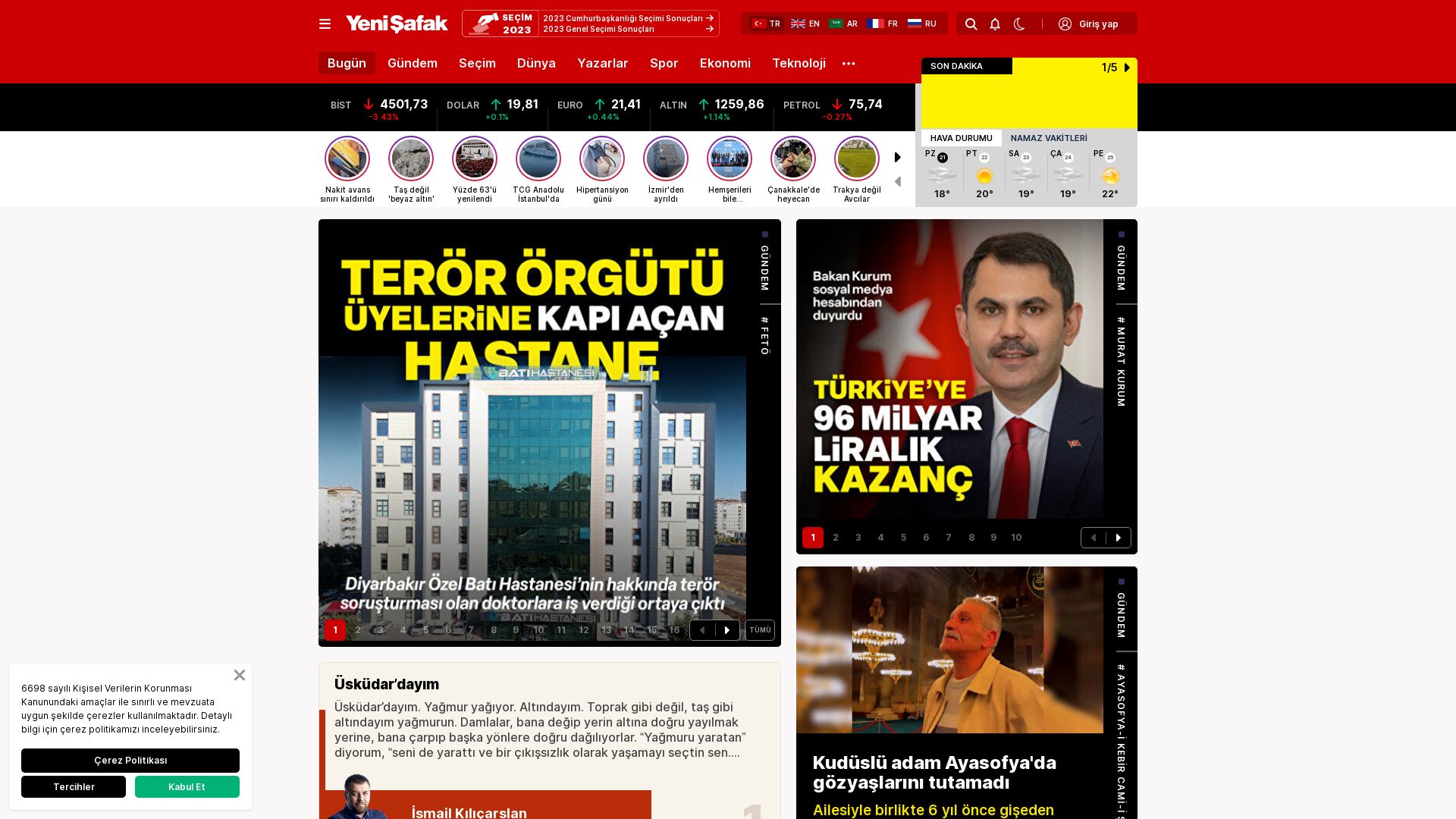 Stato del sito web yenisafak.com è   ONLINE